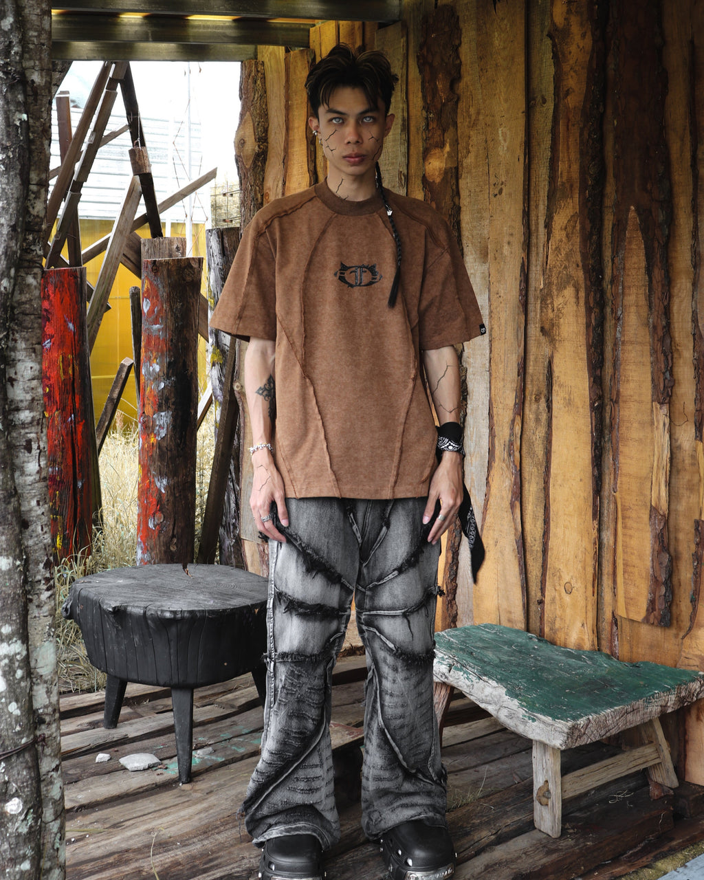 Essential CNS Washed Tee Brown