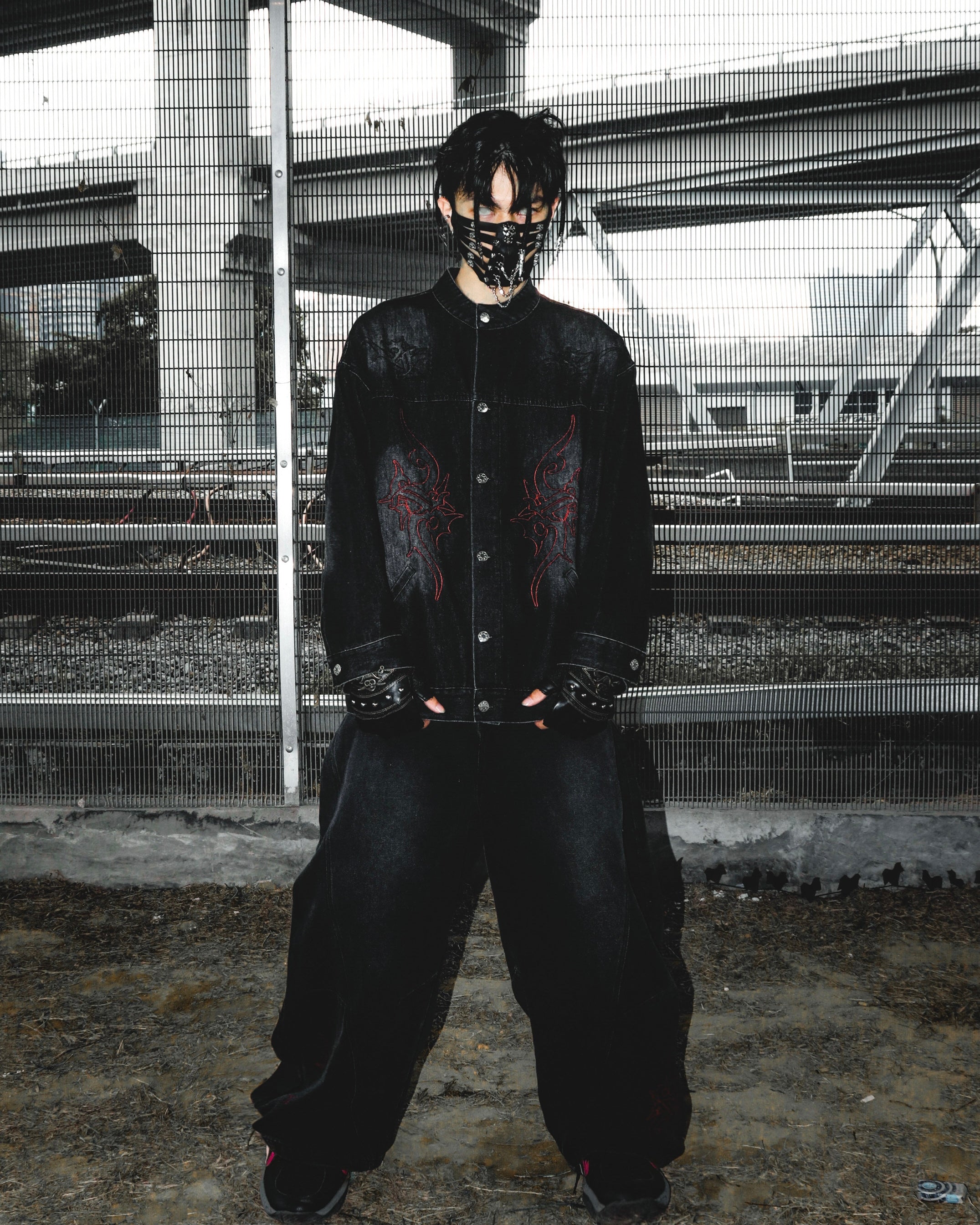 Aura Denim Jacket Black