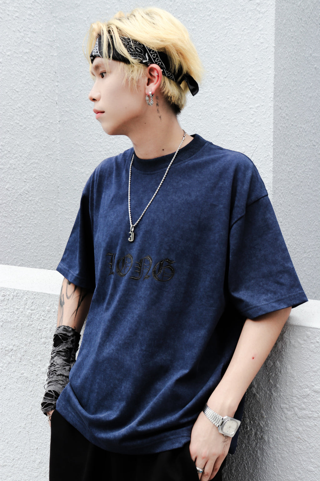 Dark Dragon Stoned Wash Tee Blue