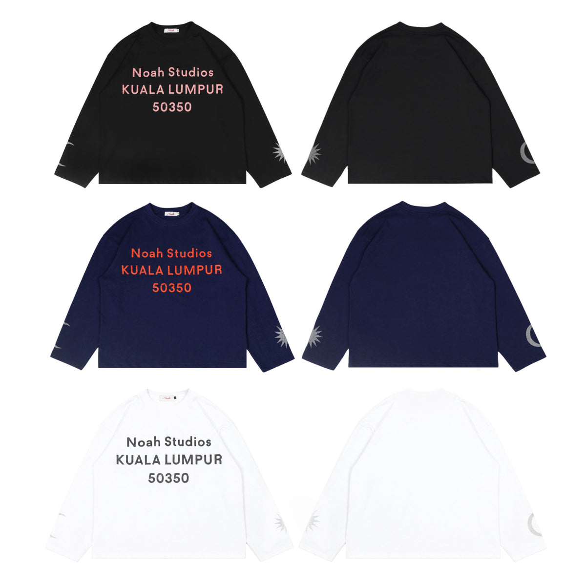 Noah Studios : KL Poscode Long Sleeve (Black/Navy/White)