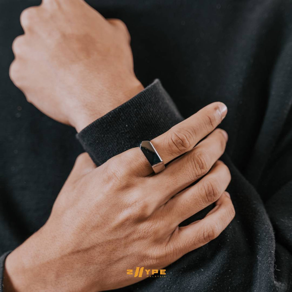 Steel Signet Ring (Silver)