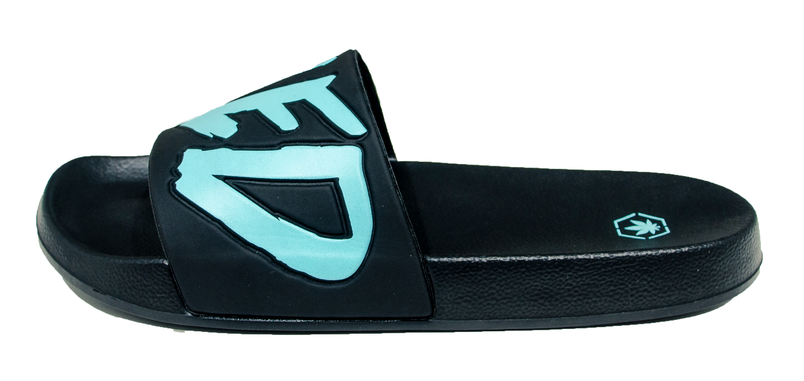 Stoned : Logo Sandals Black Tiffany