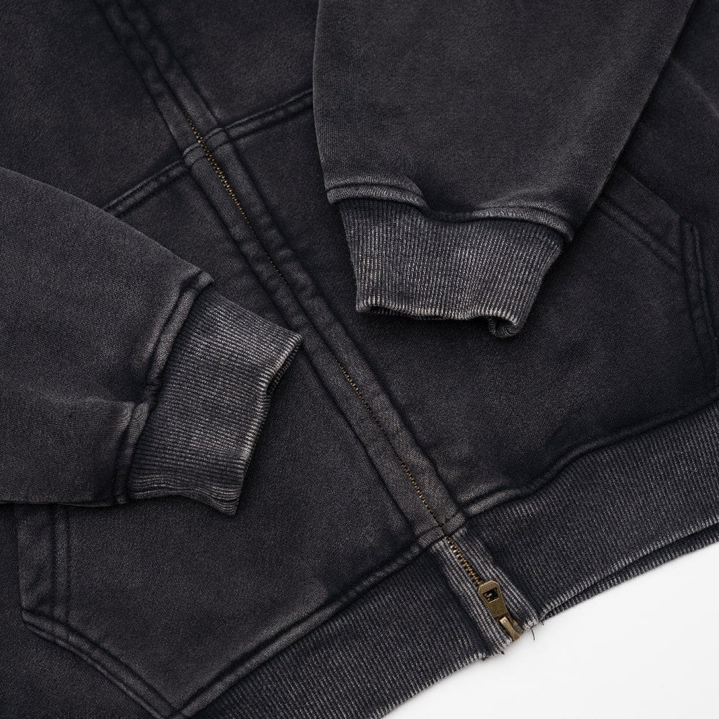 Void : Vintage Washed Zip Hoodie Black