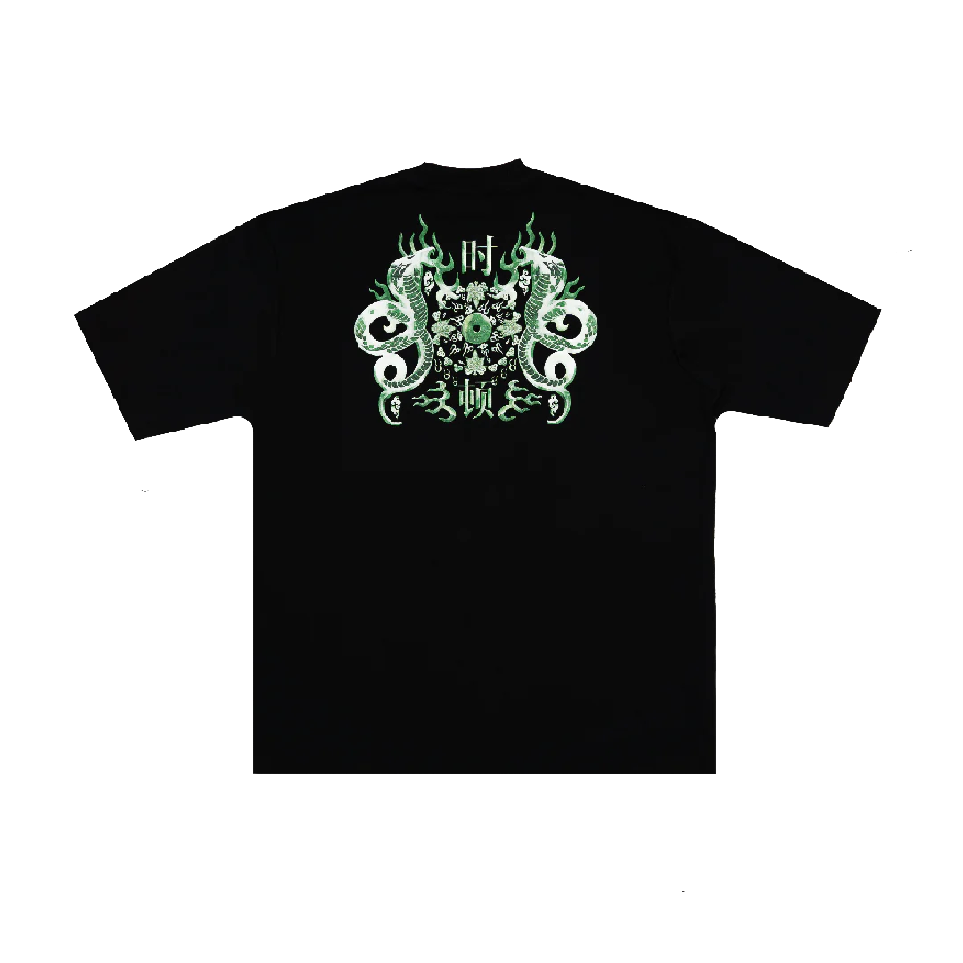 Golden Jade : Duo Snake Tee Black