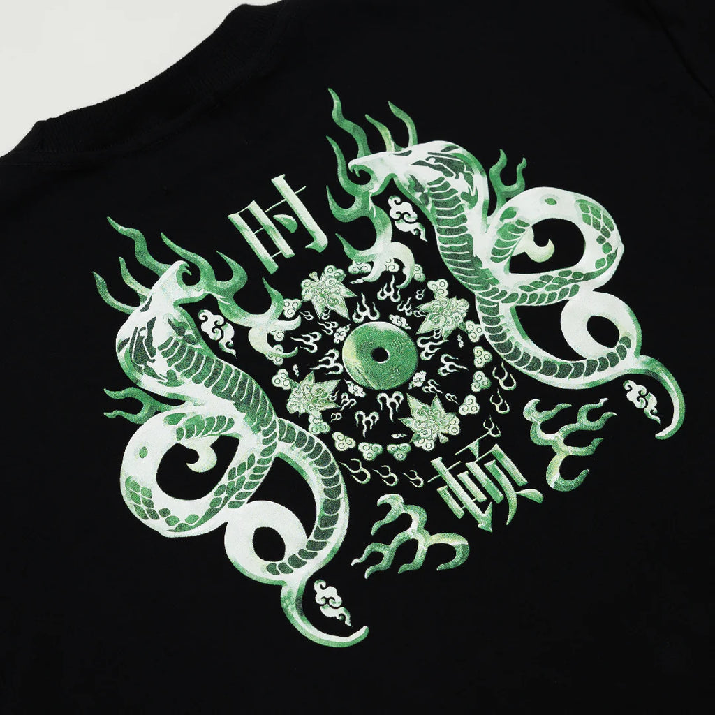 Golden Jade : Duo Snake Tee Black