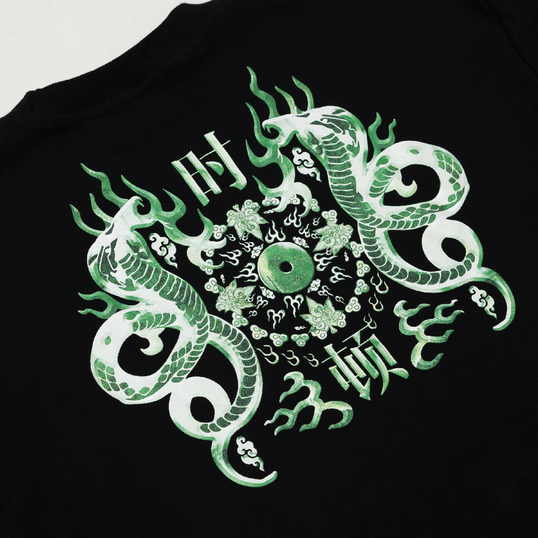 Golden Jade : Duo Snake Tee Black