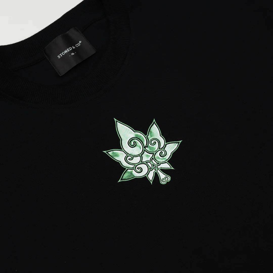 Golden Jade : Duo Snake Tee Black