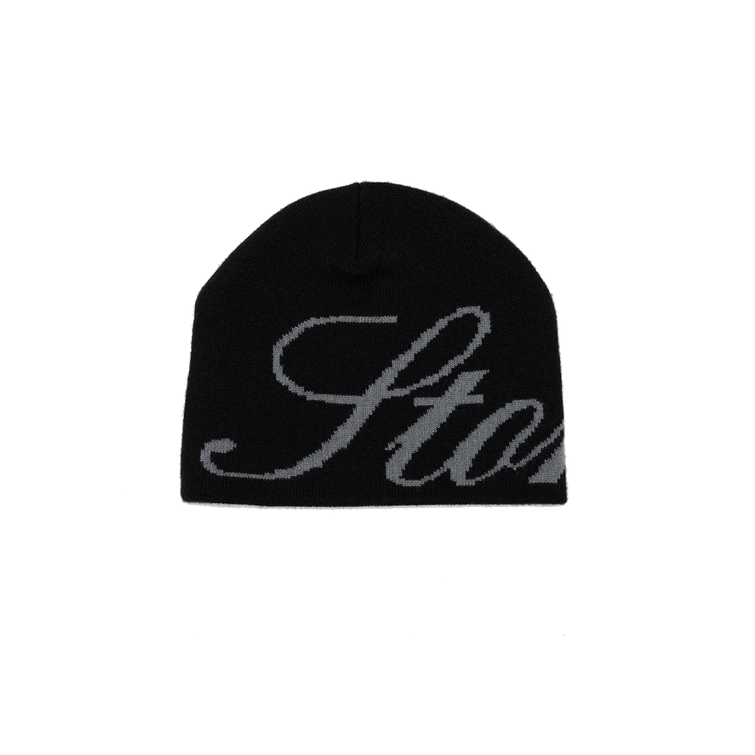Void : Cursive Logo Beanie Black