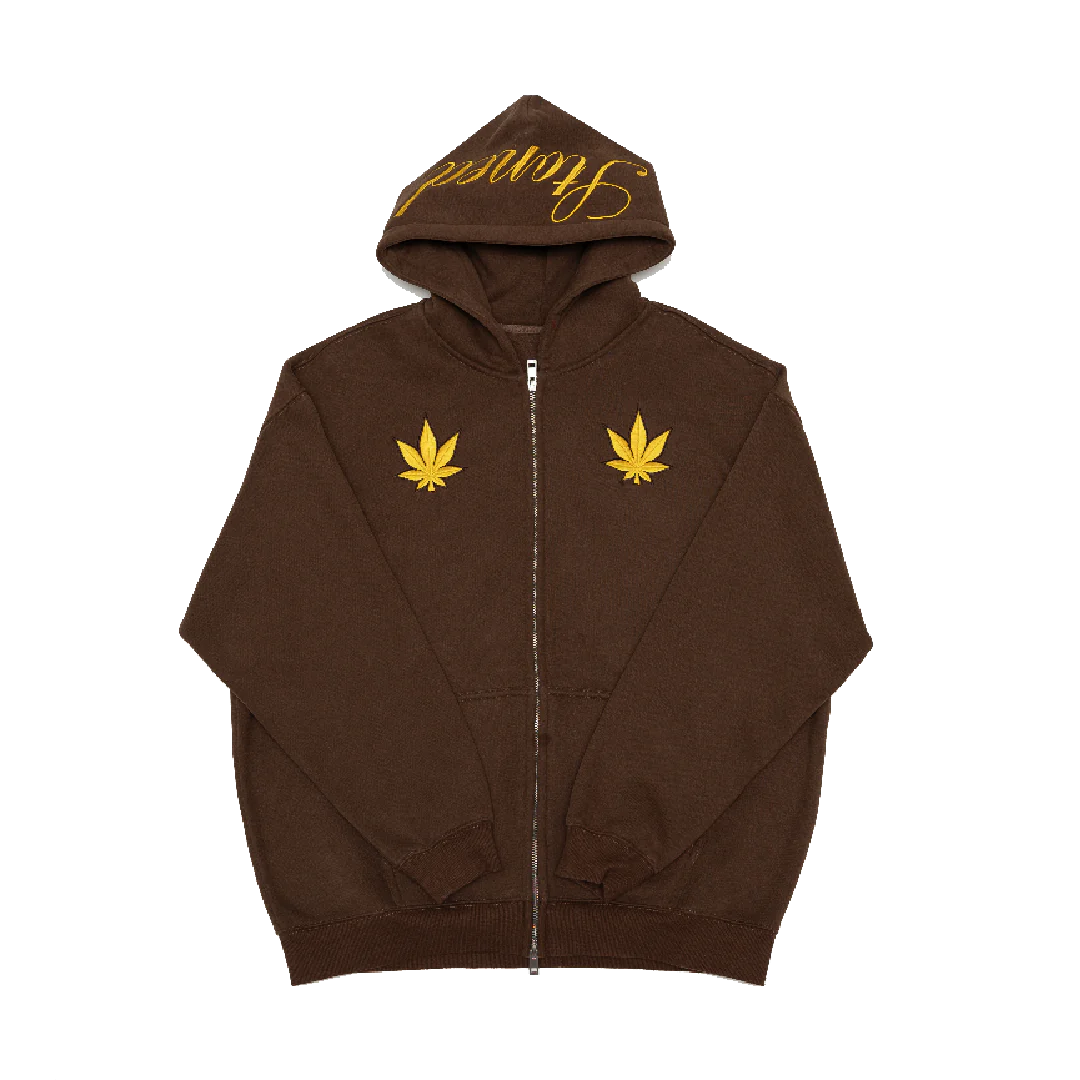 Golden Jade : UIP Zip Up Hoodie Brown