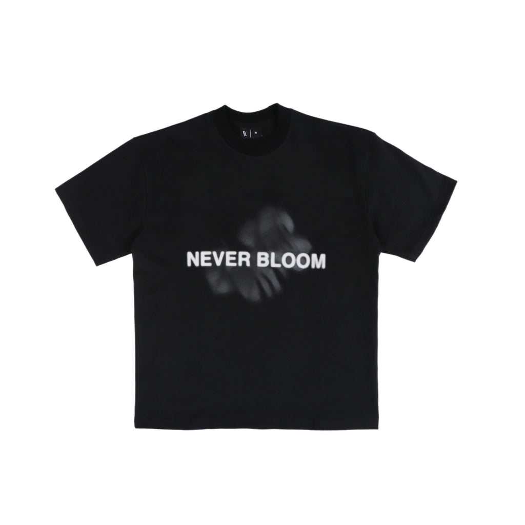 Never Bloom Logo Tee Black