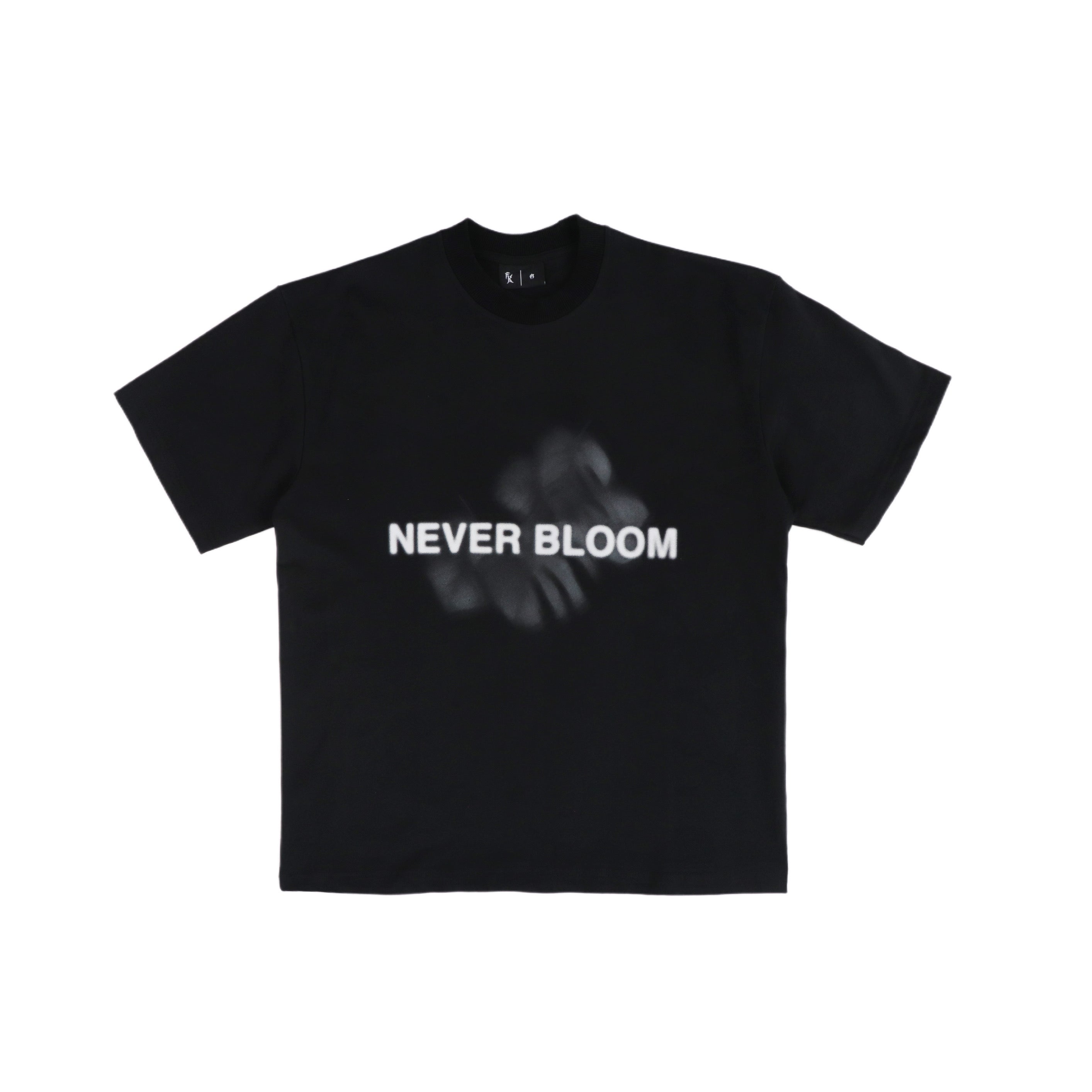 Never Bloom Logo Tee Black