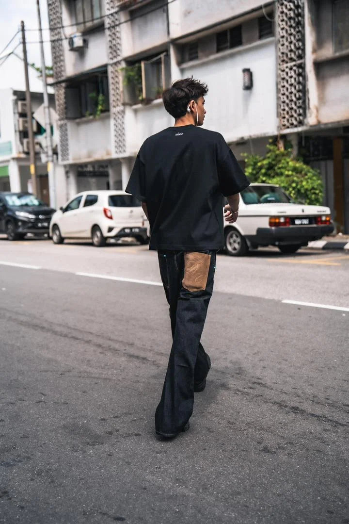 Pony Hair Raw Denim Black