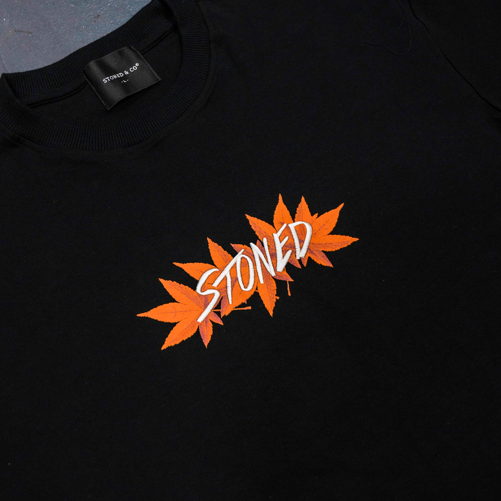 Stoned Retro : Genetic Maple Tee Black