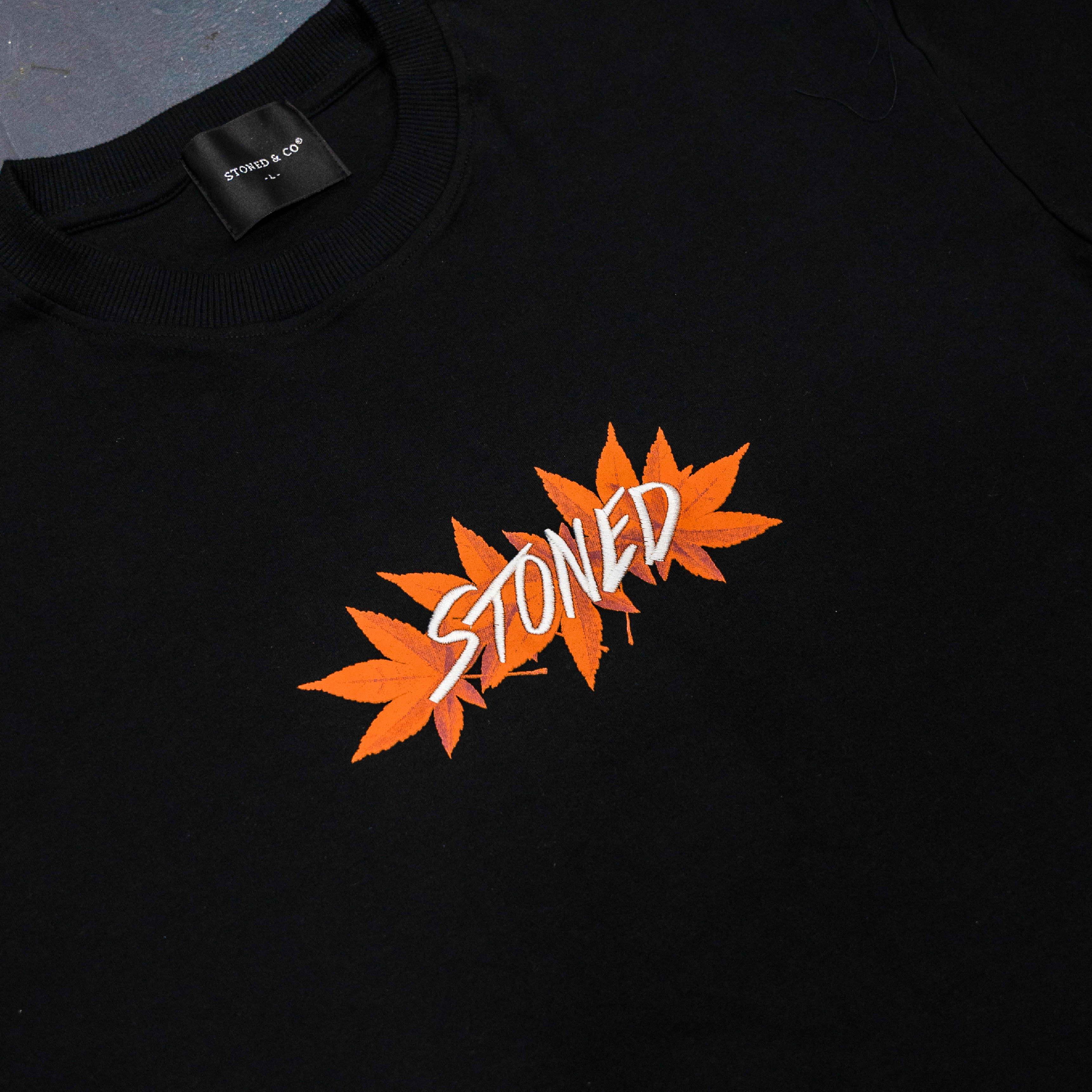 Stoned Retro : Genetic Maple Tee Black