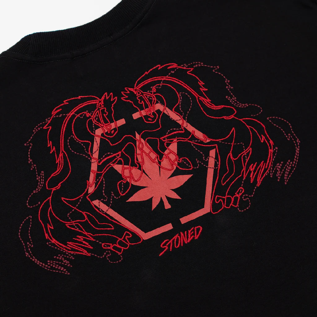 Dark Horse : Twin Horses Tee Black