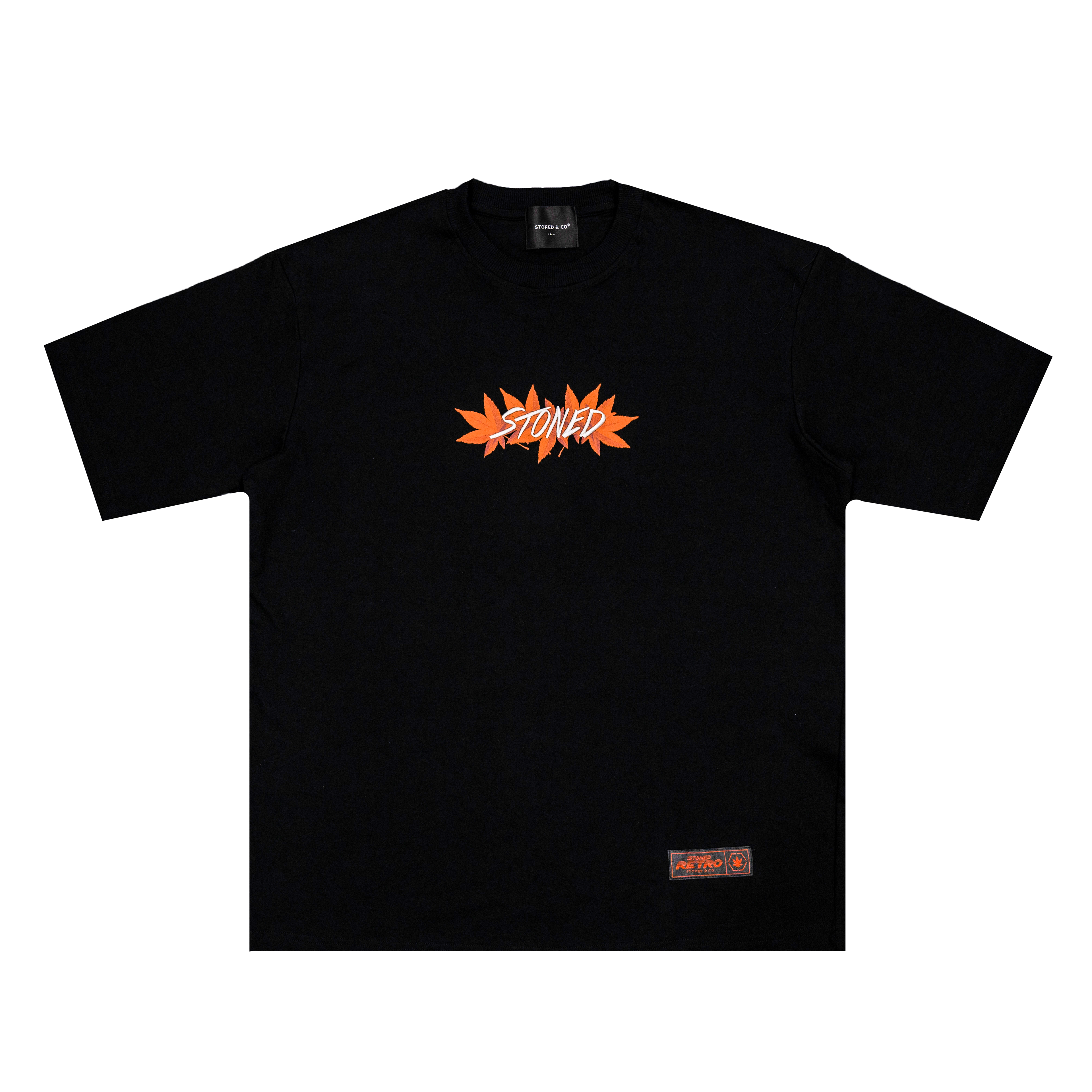 Stoned Retro : Genetic Maple Tee Black