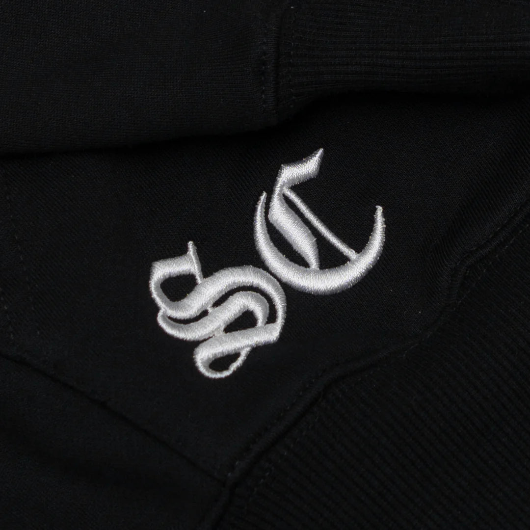 WBB25 : Quad Zipped Up Hoodie Black