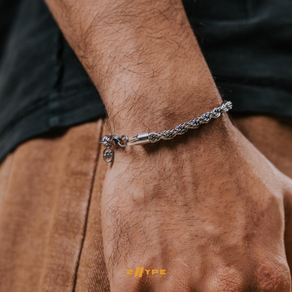 Rope Bracelet (Silver) 4mm