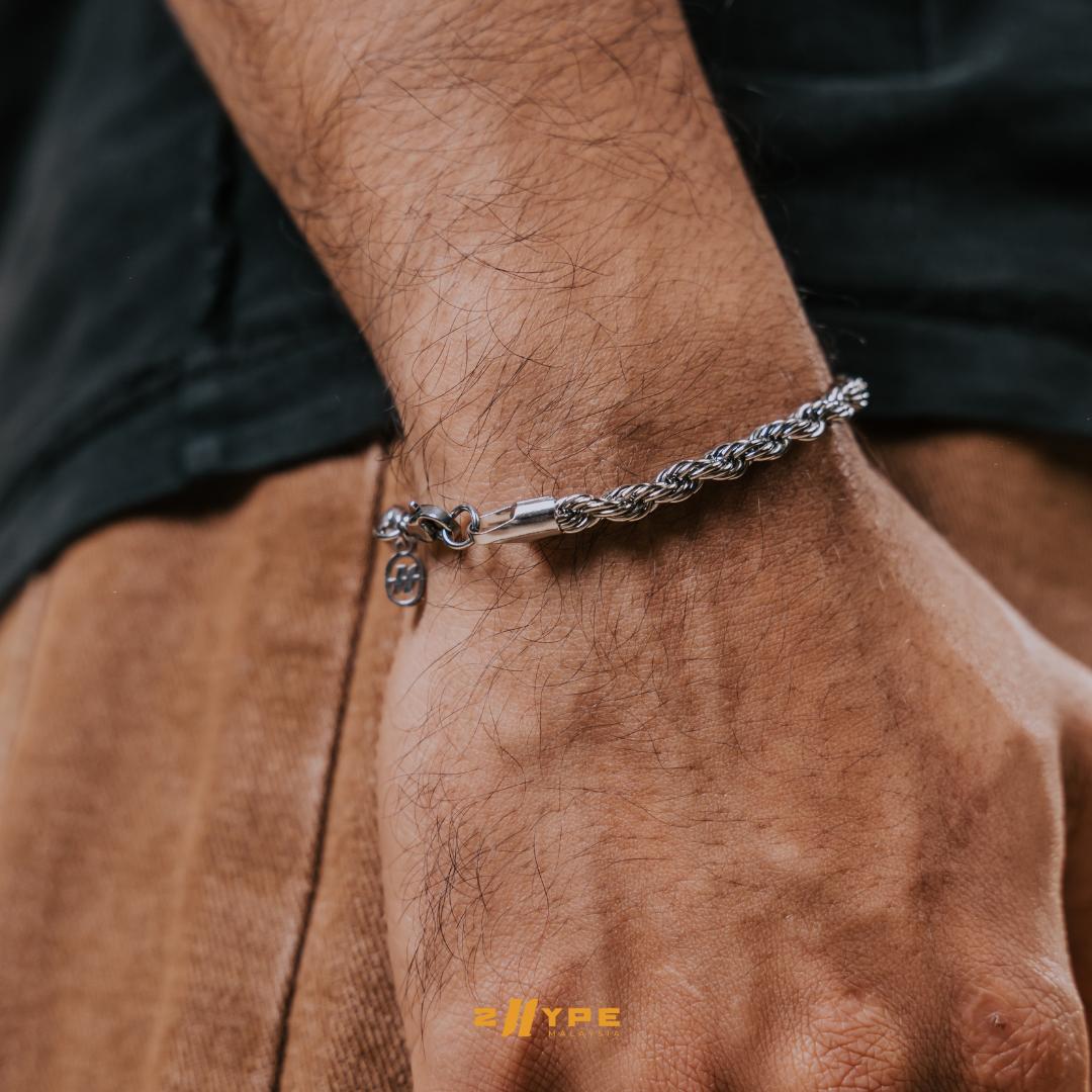 Rope Bracelet (Silver) 4mm