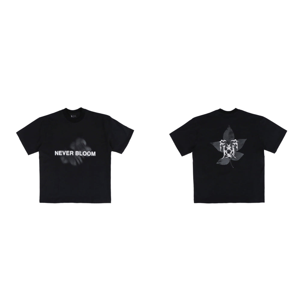 Never Bloom Logo Tee Black