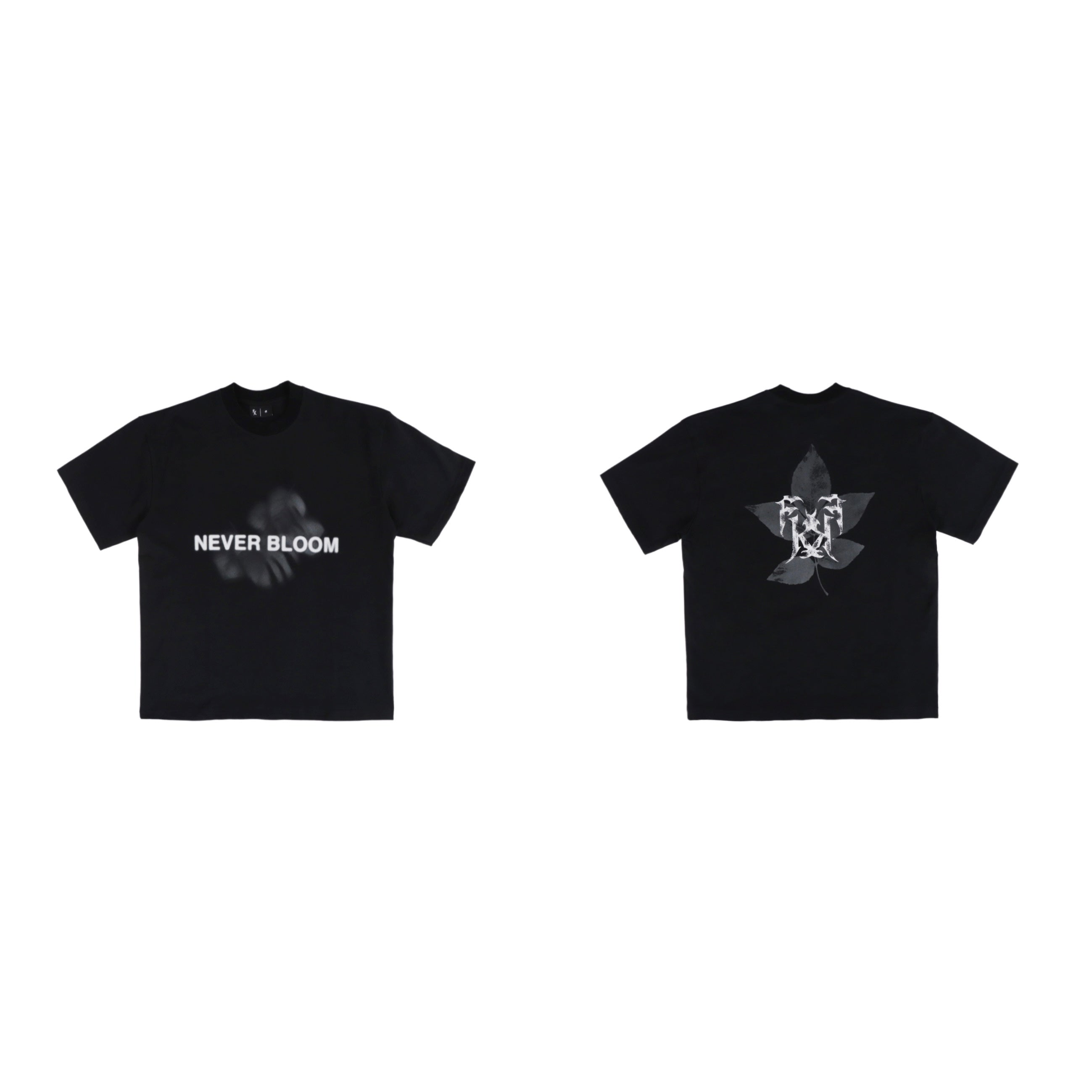 Never Bloom Logo Tee Black