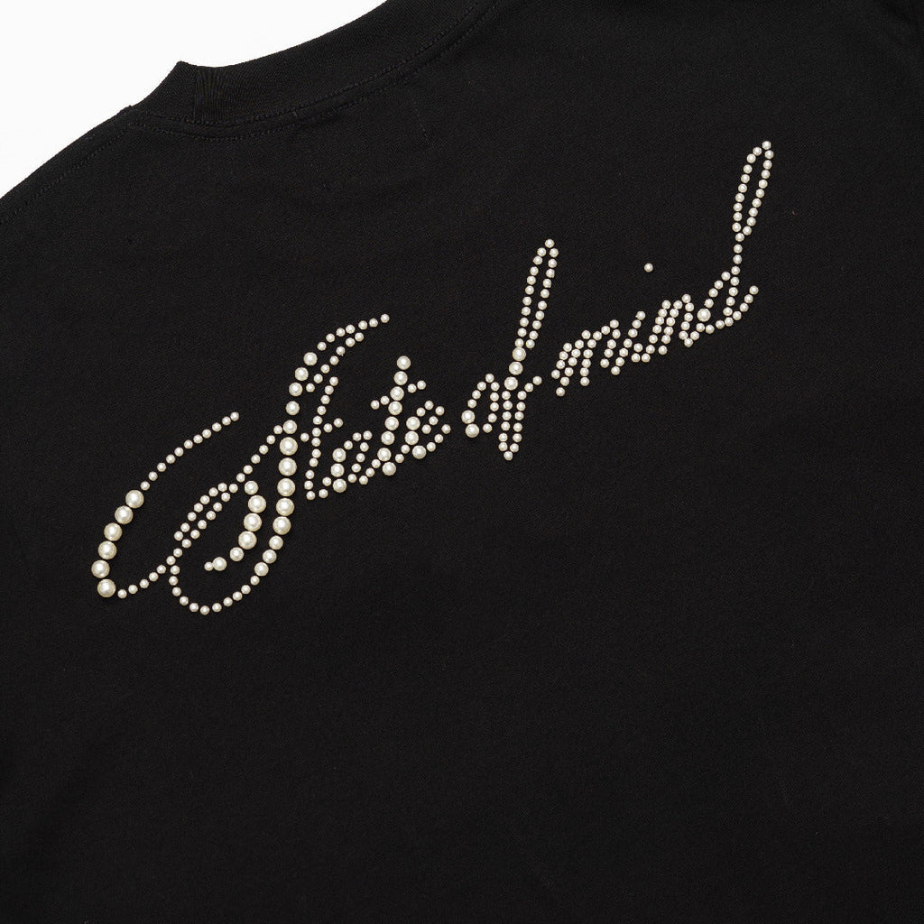 Blessed26 : Cursive Pearl Logo Tee Black