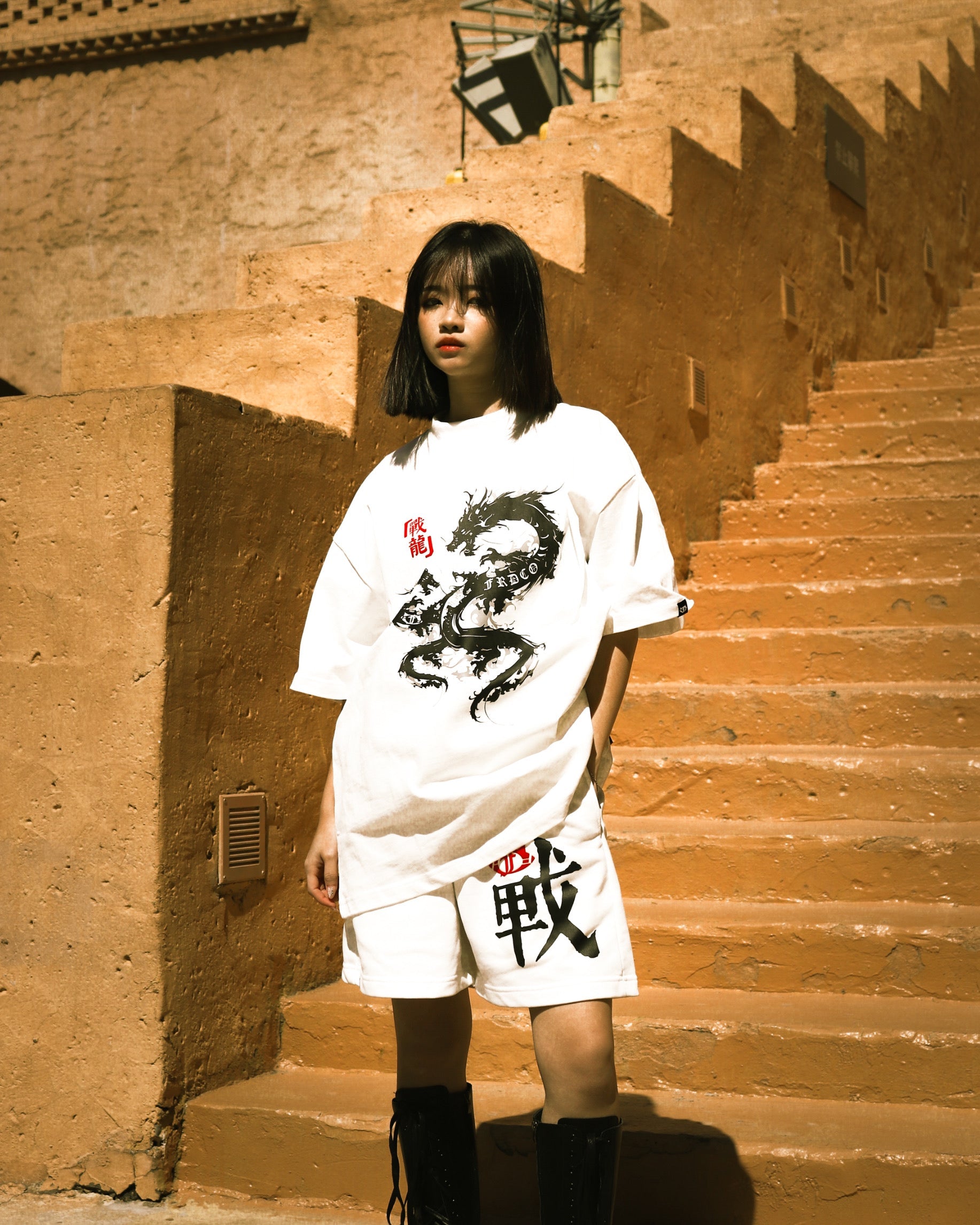 Warrior Logo Pants White