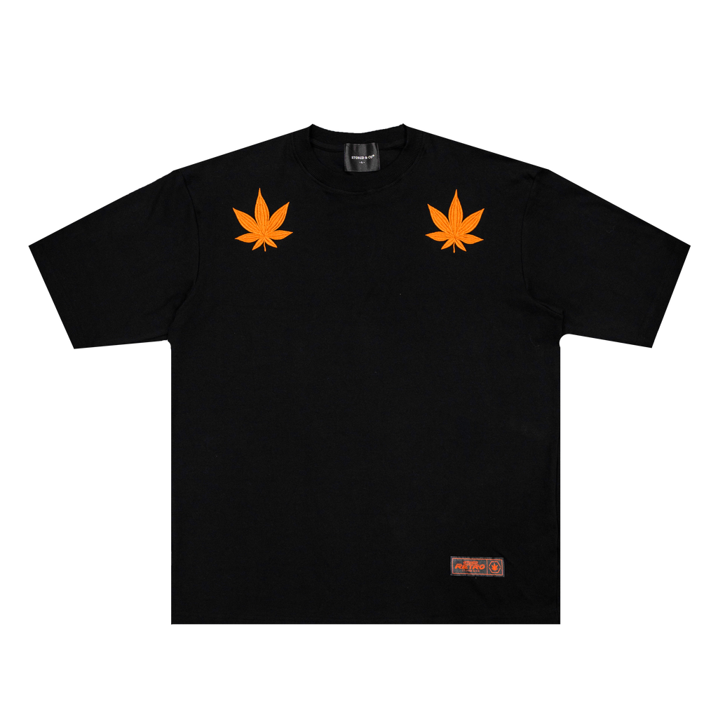 Stoned Retro : Maple UIP Tee Black