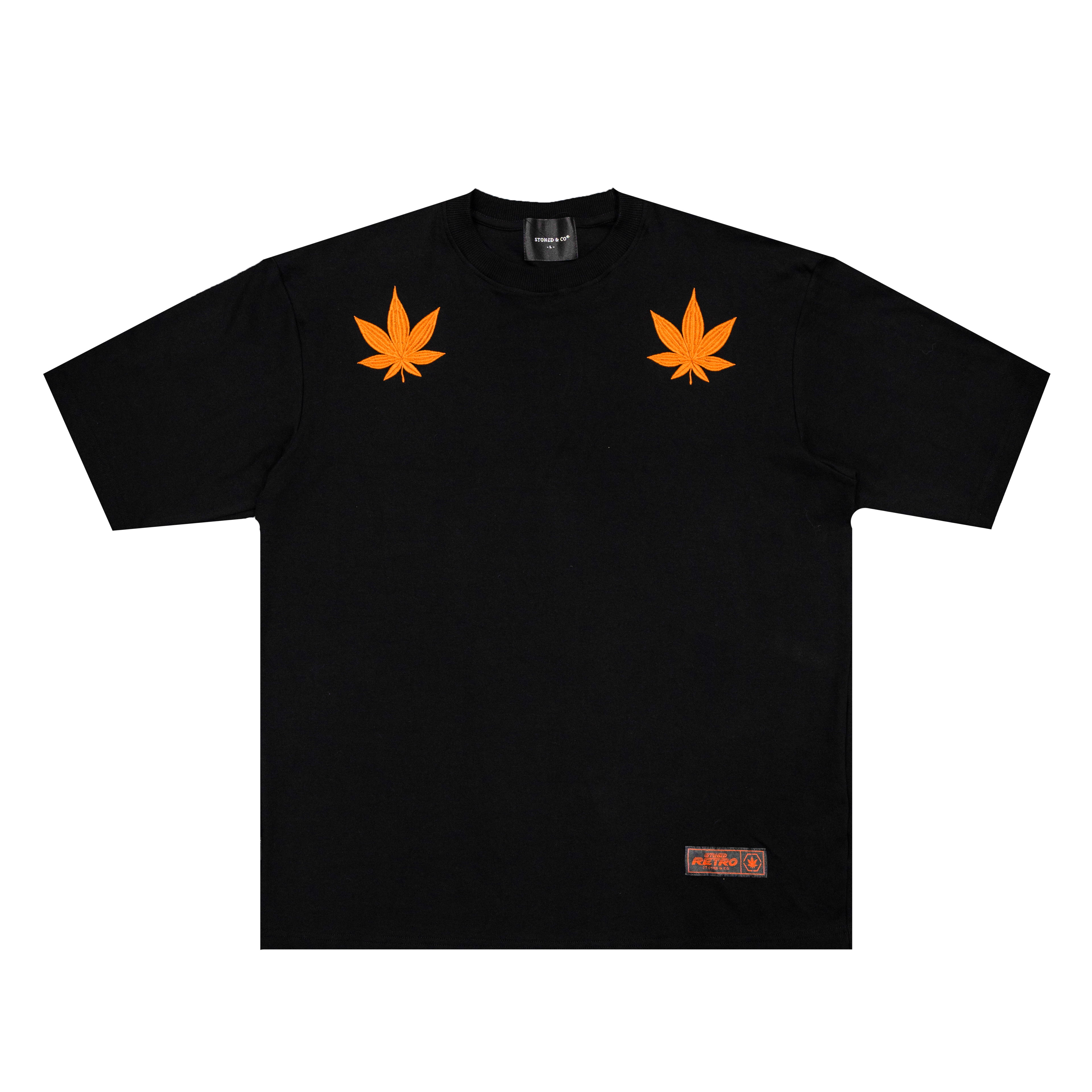 Stoned Retro : Maple UIP Tee Black