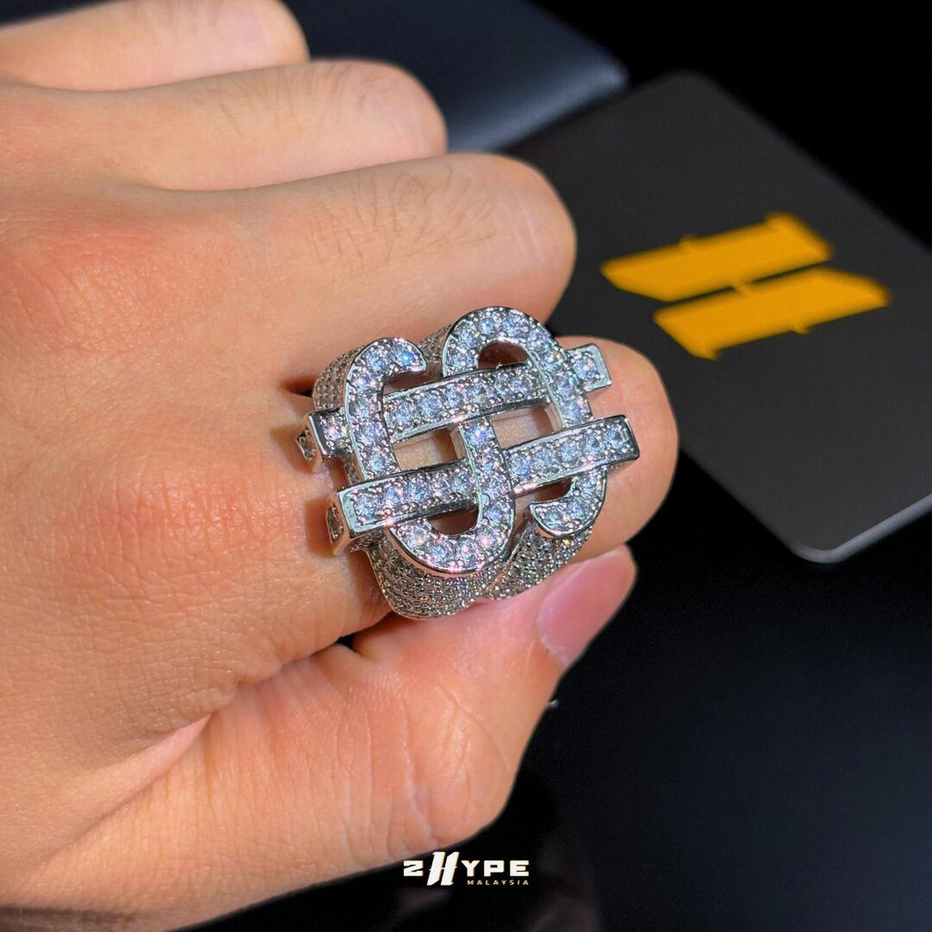 Iced-Out Dollar Ring