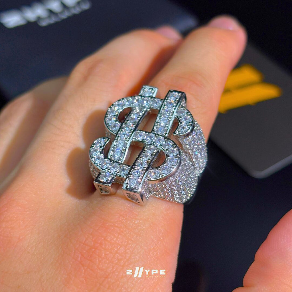 Iced-Out Dollar Ring