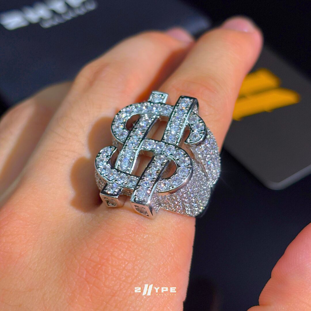 Iced-Out Dollar Ring