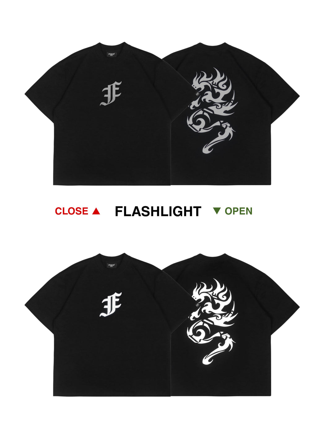 3M Reflective Dragon Aura Tee Black