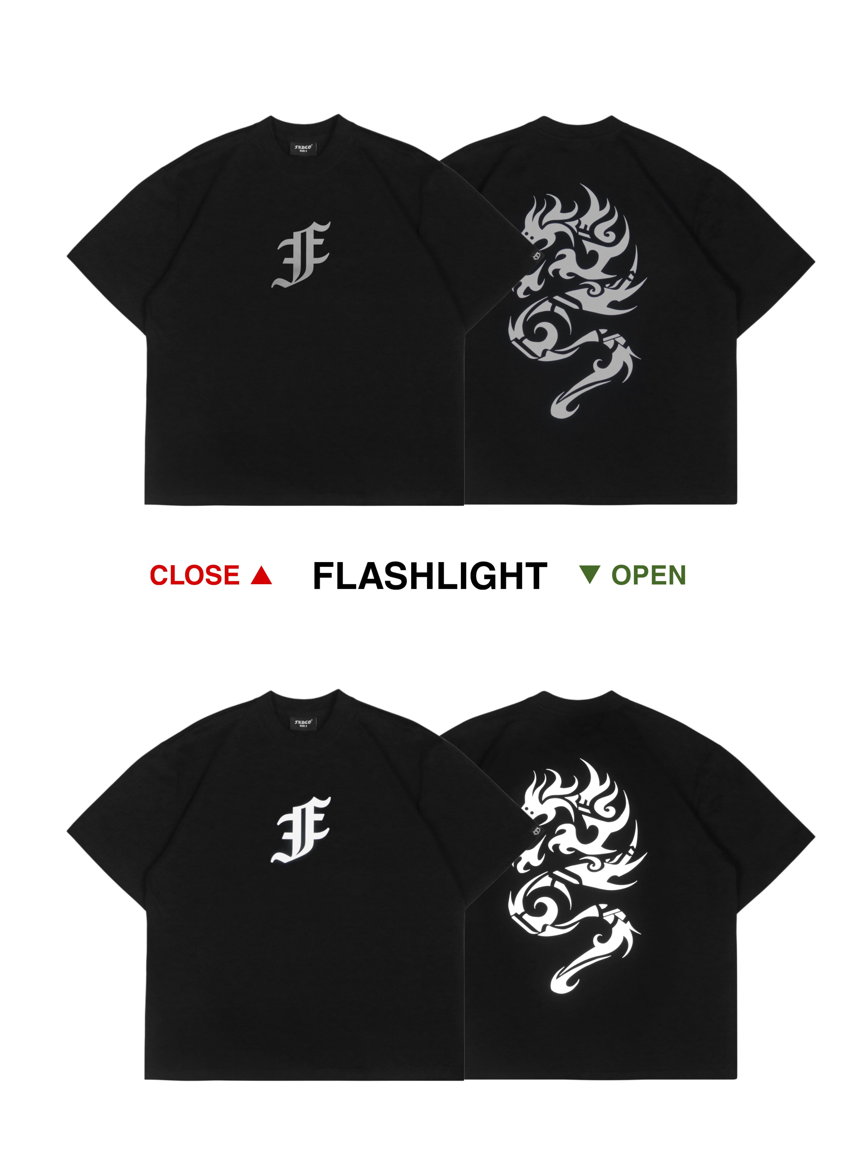 3M Reflective Dragon Aura Tee Black