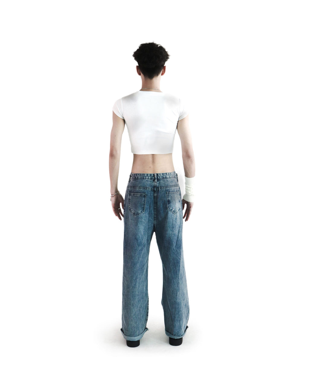 Sand Structure Crop Top Khaki