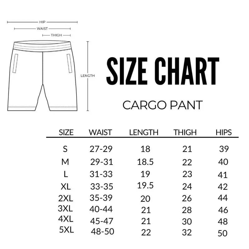 3D Pockets Cargo Short (Black)