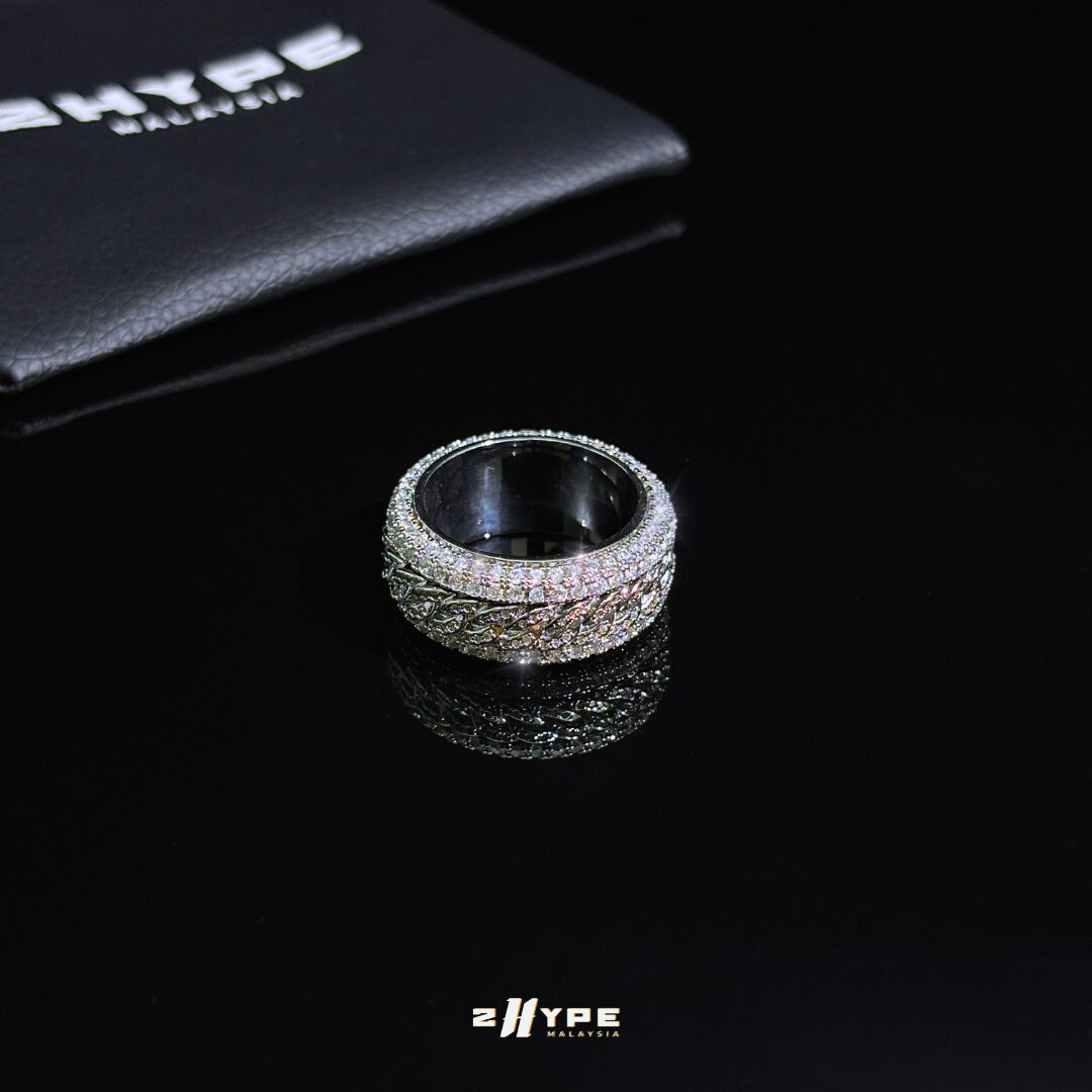 Iced Spinning Cuban Ring