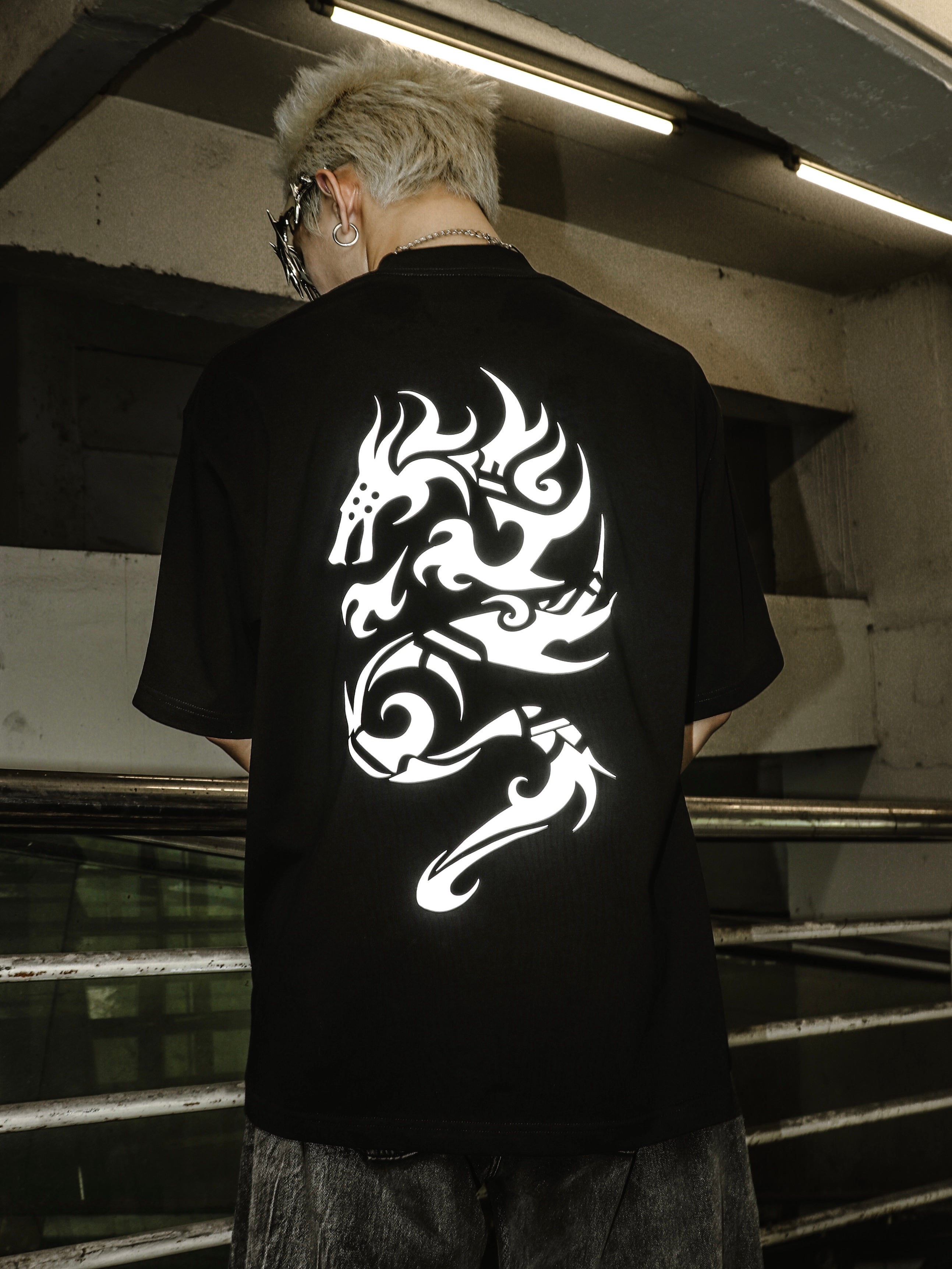 3M Reflective Dragon Aura Tee Black