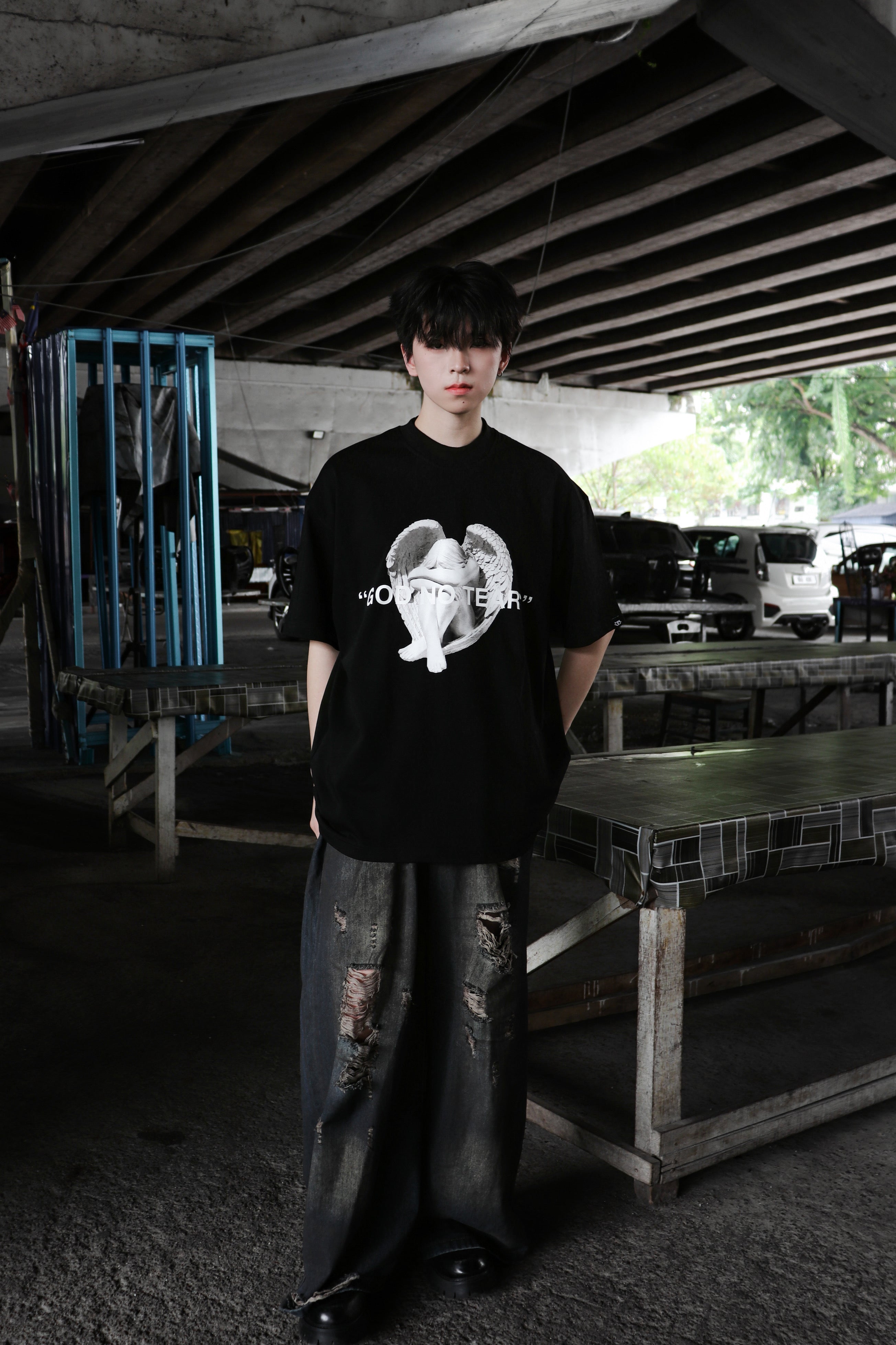 God No Tears Tee Black