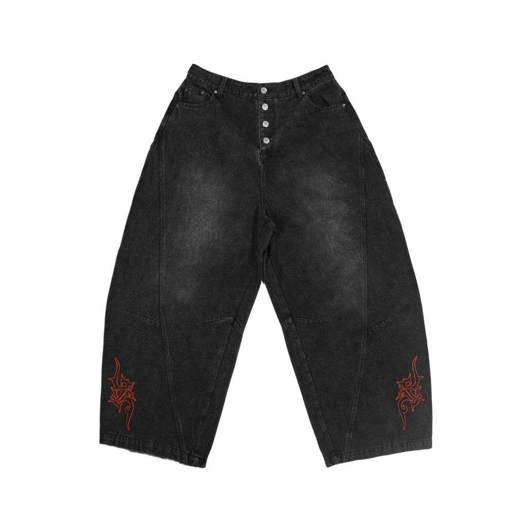 Aura Curved Jeans Black