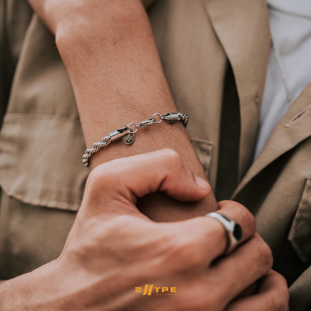 Rope Bracelet (Silver) 4mm