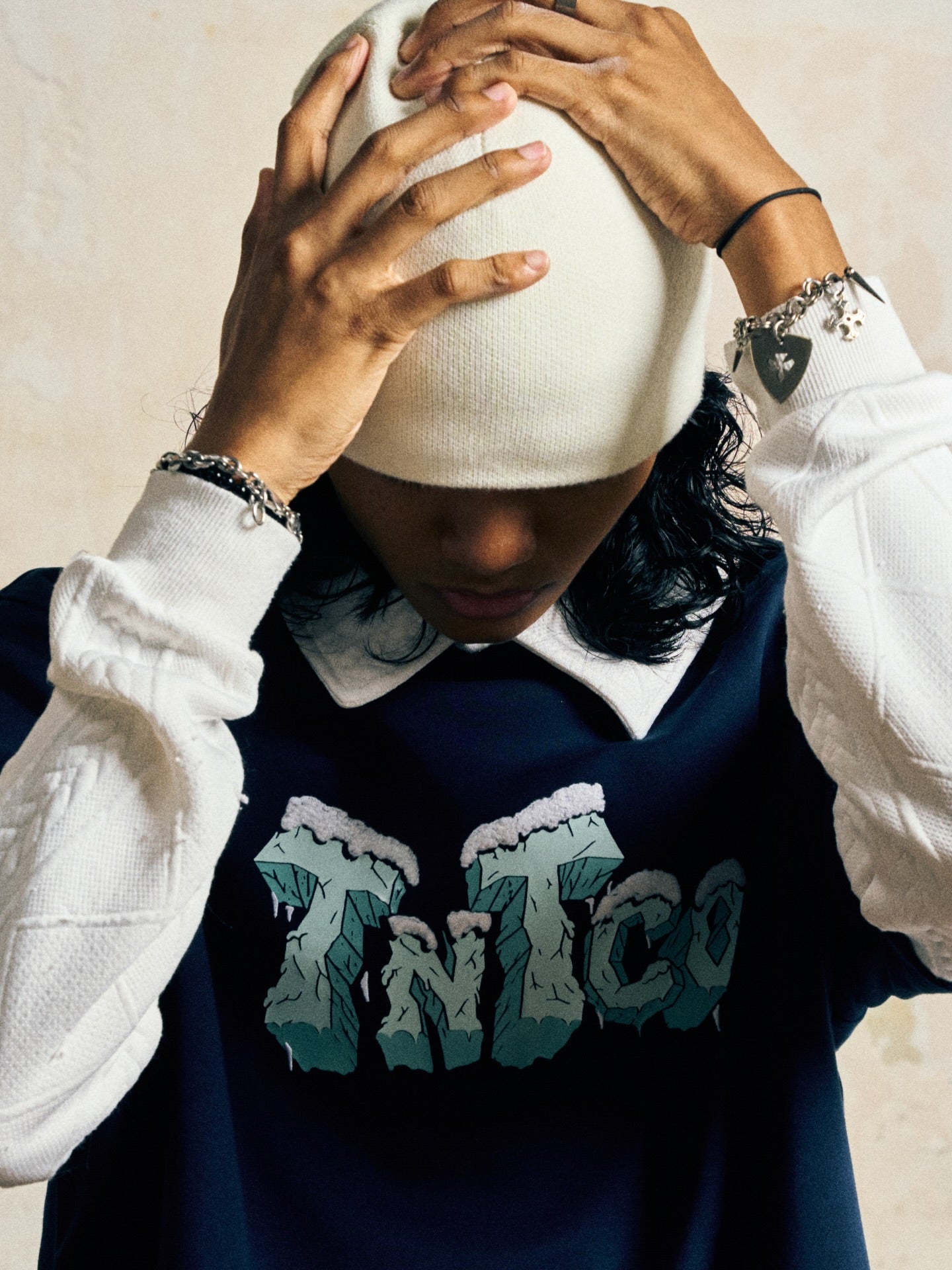 Icy Logo Tee (Navy)