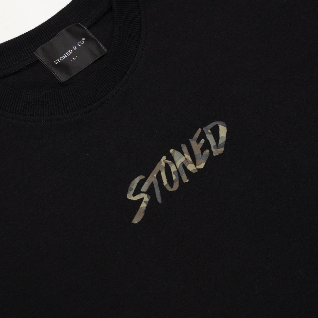 Blessed25 : Hexagon Camo Tee Black