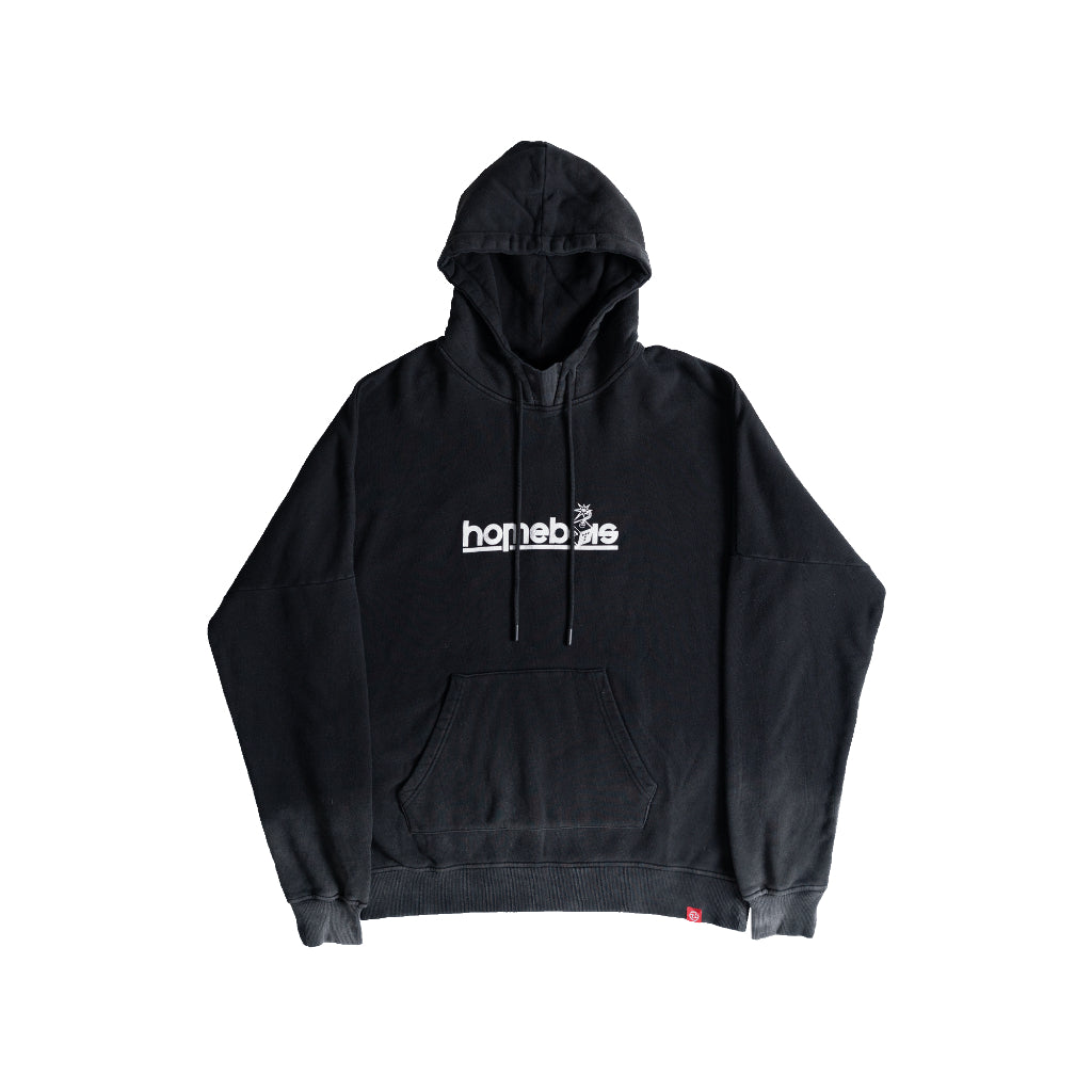 HB Stone Washed Hoodie Black