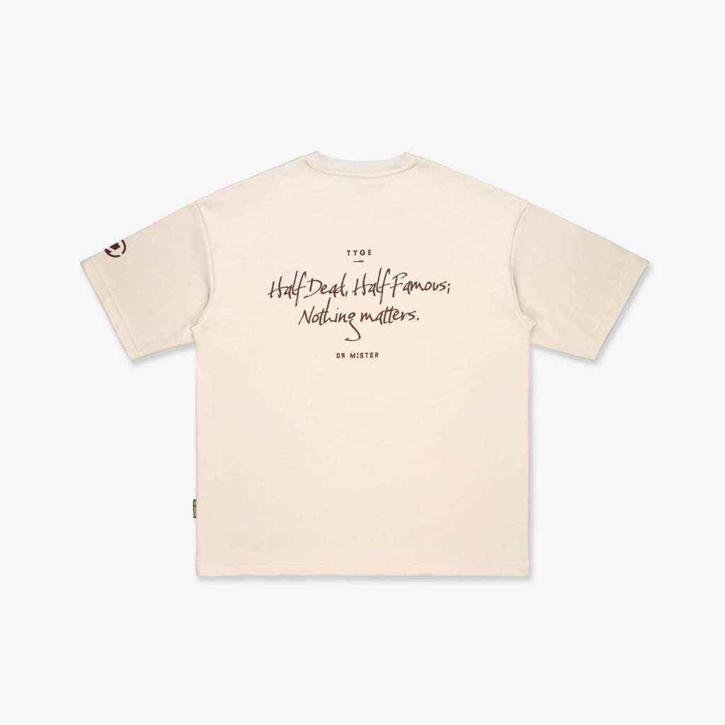 Nothing Matters Heavy Broad Tee - Cream Yellow