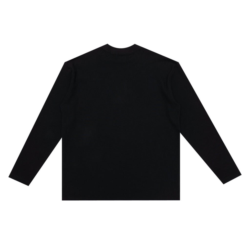 WBB25 : Waffle L/S Tee Black
