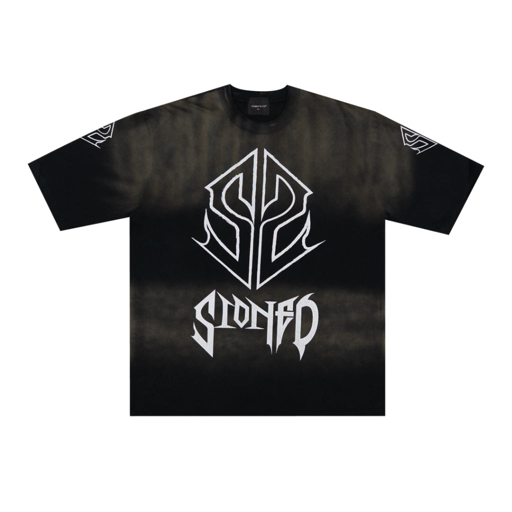 WBB25 : SS Metal Tee Washed Black