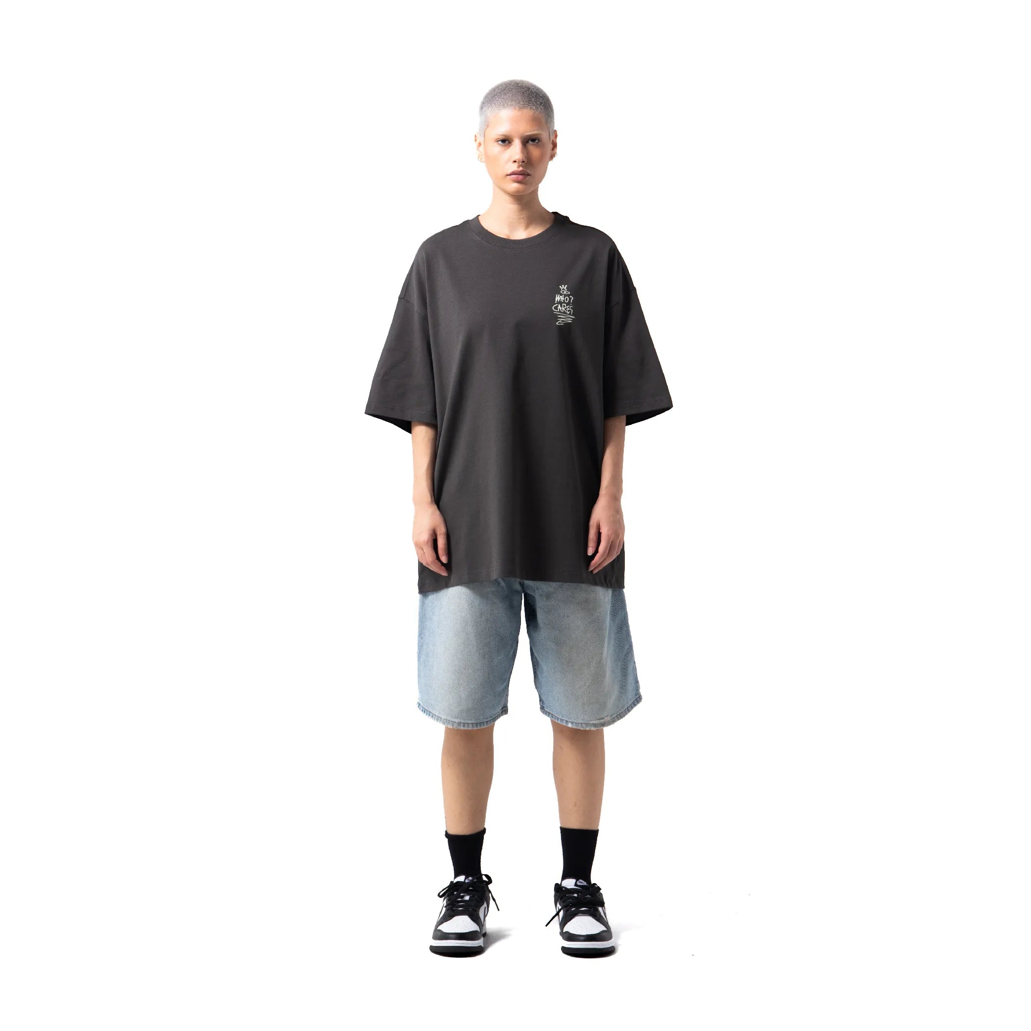 Burning Smiley Face Tee Black