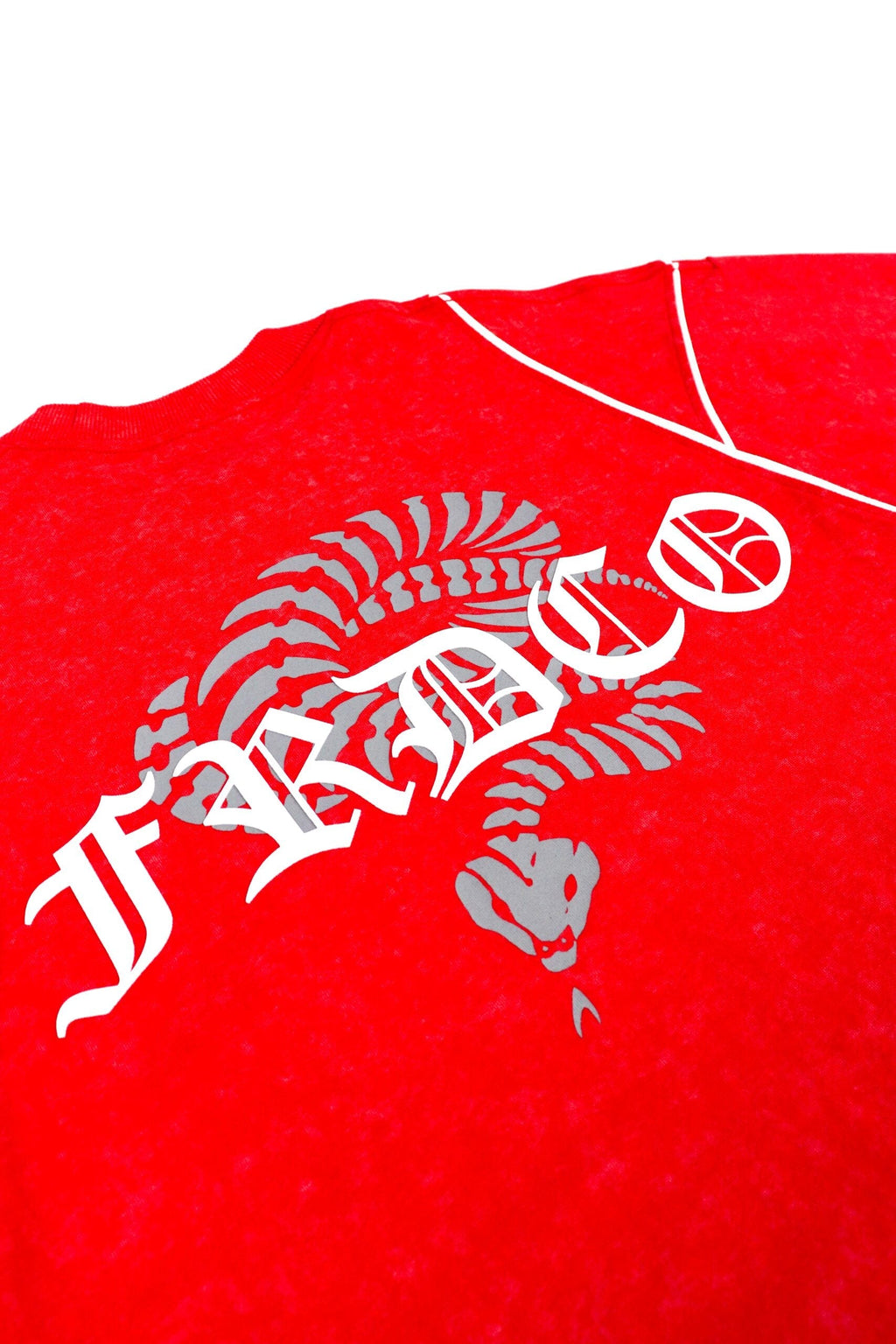 Stoned Snake Bone Washed Tee Red