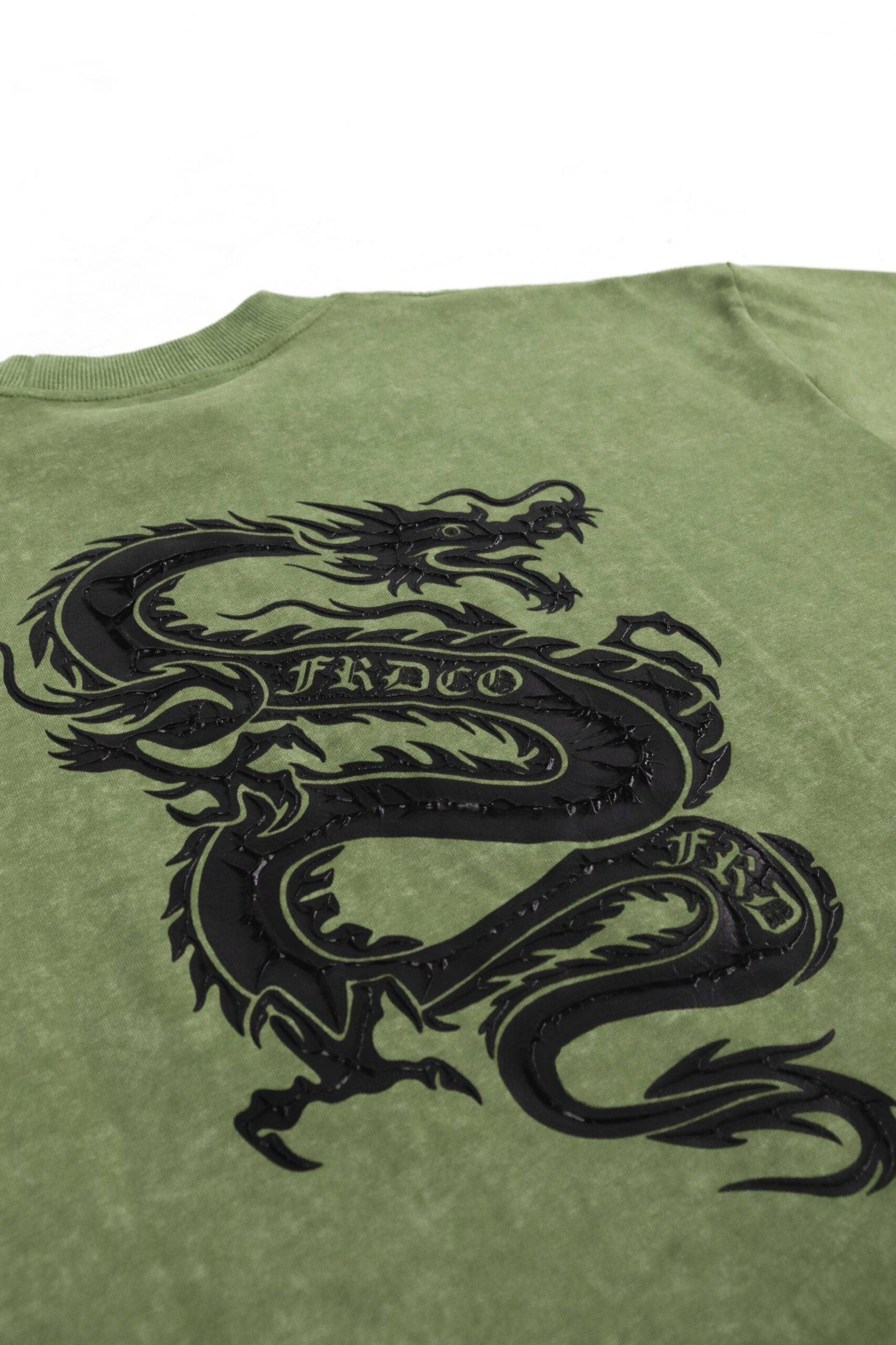 Dark Dragon Stoned Wash Tee Green